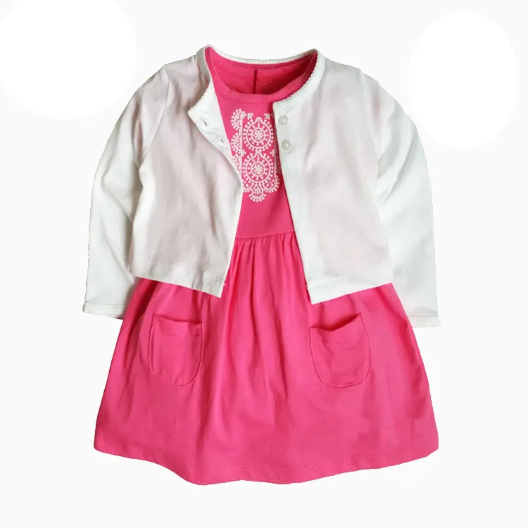 BGYCHID 2018 Baby Girl Dress Toddlers Spring Autumn 2pcs Coat+Dress for Toddlers Baby Girls Clothing 107