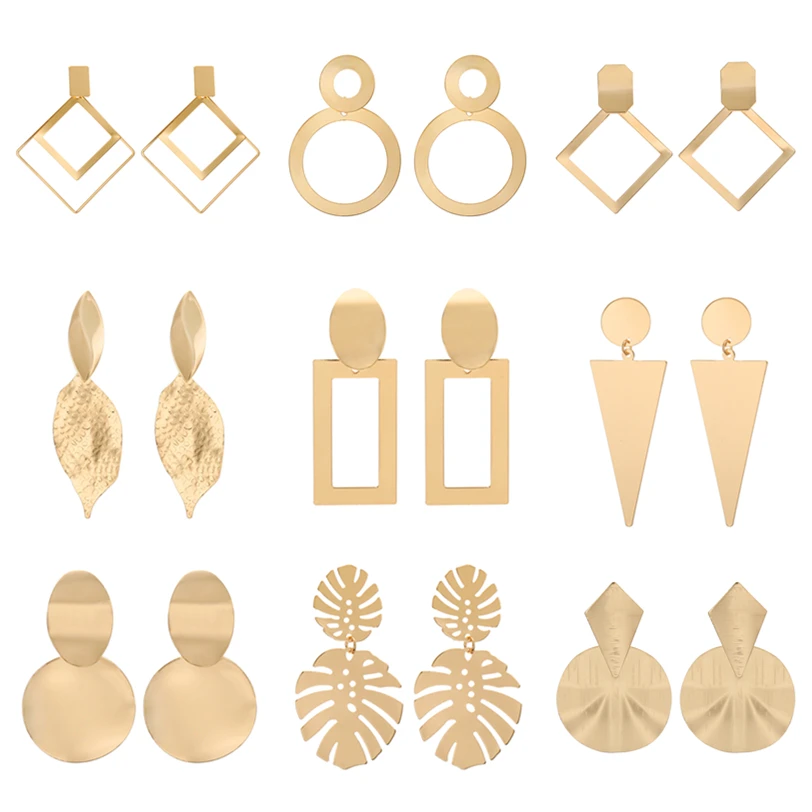 Wholesale Korean Trendy Earrings Oorbellen Simple Geometric Glossy Metal Drop Earrings For Women Earings Fashion Jewelry 2019
Wholesale Korean Trendy Earrings Oorbellen Simple Geometric Glossy Metal Drop Earrings For Women Earings Fashion Jewelry 2019