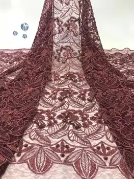 African Lace Fabric 2019 wine red High Quality 5yards Lace Tulle Lace Fabric African French Net Lace Fabric For Eveing Dress
African Lace Fabric 2019 wine red High Quality 5yards Lace Tulle Lace Fabric African French Net Lace Fabric For Eveing Dress