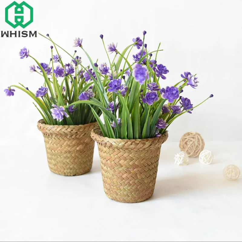 WHISM Handmade Storage Basket Woven Storage Box Retro Flower Pot Natural Seagrass Garden Planter Desk Trash Bin Wicker Baskets
WHISM Handmade Storage Basket Woven Storage Box Retro Flower Pot Natural Seagrass Garden Planter Desk Trash Bin Wicker Baskets