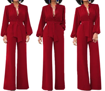 Fashion Autumn Spring Jumpsuit For Women Long Sleeved With Belt Playsuit Long Woman Jumpsuits Rompers Womens Jumpsuit Plus Size
Fashion Autumn Spring Jumpsuit For Women Long Sleeved With Belt Playsuit Long Woman Jumpsuits Rompers Womens Jumpsuit Plus Size