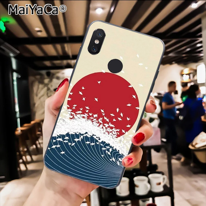 Van Gogh Art Spray Strry night Wave Art Japanese Crane