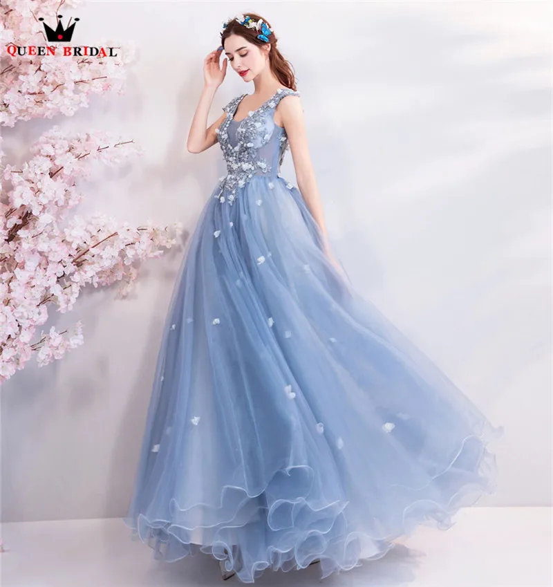Elegant Blue Evening Dresses 2019 Fashion Ball Gown Fluffy Lace Flowers Party Gowns Dress Evening Gown CS134
Elegant Blue Evening Dresses 2019 Fashion Ball Gown Fluffy Lace Flowers Party Gowns Dress Evening Gown CS134