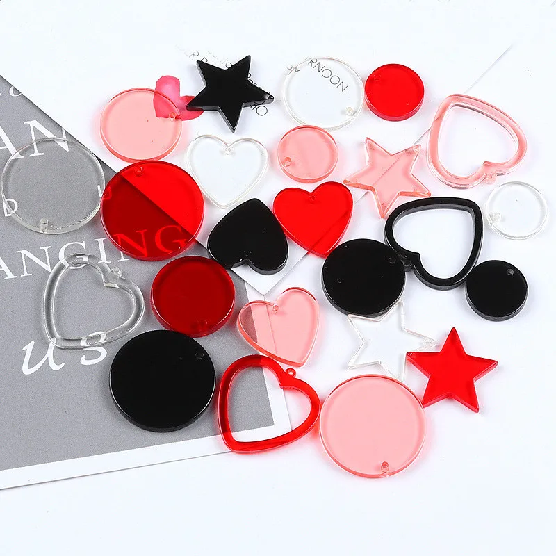 SEA MEW 20PCS Fashion Acrylic Heart Round Pentagram Pendant Connectors Charm For Earring Accessories Jewelry Making
SEA MEW 20PCS Fashion Acrylic Heart Round Pentagram Pendant Connectors Charm For Earring Accessories Jewelry Making