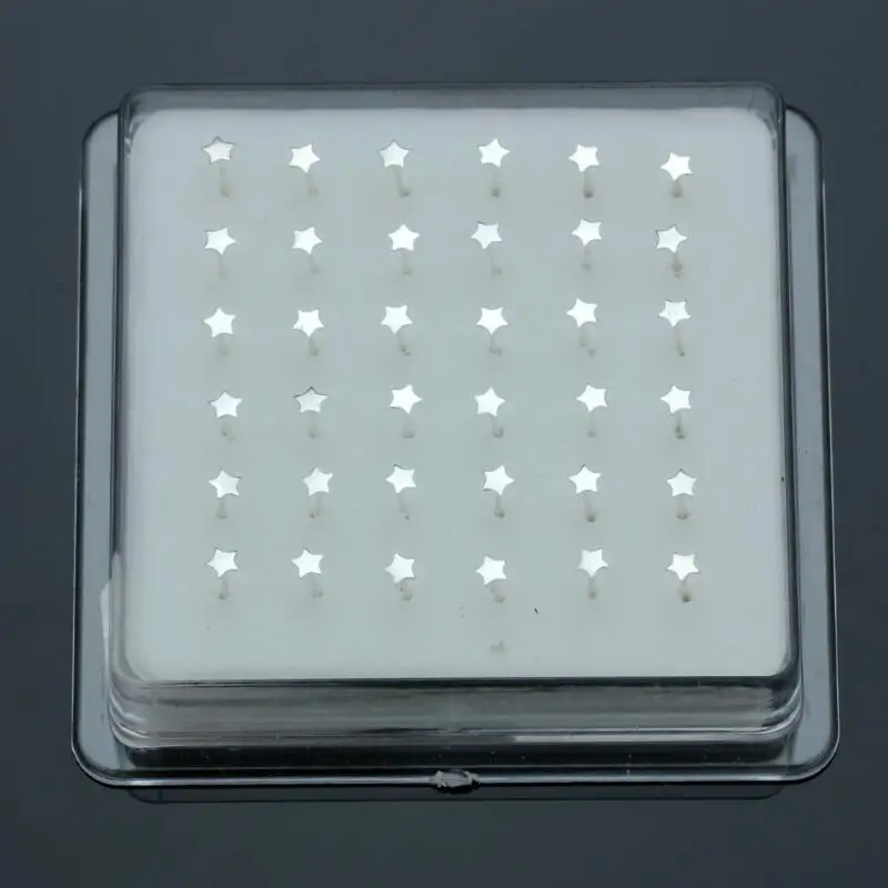36pcs/set 925 Sterling silver star Nose studs Gold nose stud nose piercing jewelry
36pcs/set 925 Sterling silver star Nose studs Gold nose stud nose piercing jewelry