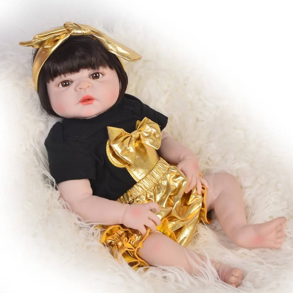 23" 57cm Full silicone reborn babies dolls Real touch bathe princess bebe playmate as kids Realistic birthday gift brinquedos
23" 57cm Full silicone reborn babies dolls Real touch bathe princess bebe playmate as kids Realistic birthday gift brinquedos