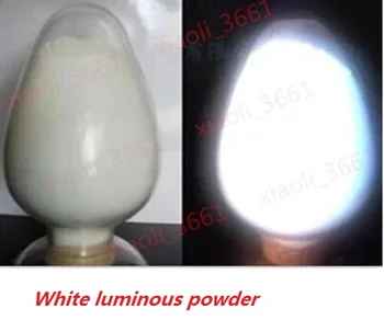 Free shipping White Glowing White color luminous powder phosphor pigment Noctilucent Powder Glow in Dark Dust Powder 30/lot