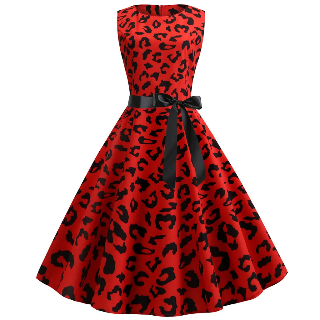 sexy leopard print summer dress Women 50S 60S Vintage Robe Swing Pinup Elegant Party Dresses with belt Sleeveless vestidos 2019
sexy leopard print summer dress Women 50S 60S Vintage Robe Swing Pinup Elegant Party Dresses with belt Sleeveless vestidos 2019