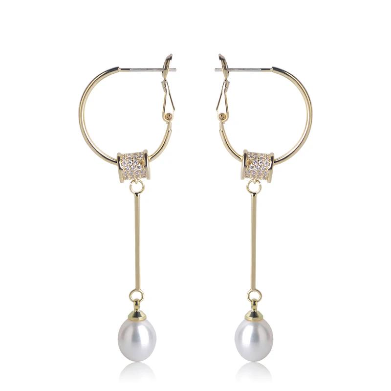 Dazz NEW Fashion Pearl Long Dangle Earring CZ Zircon Copper Drop Earrings For Women Girl Party Dating Gifts High Quality Jewelry
Dazz NEW Fashion Pearl Long Dangle Earring CZ Zircon Copper Drop Earrings For Women Girl Party Dating Gifts High Quality Jewelry
