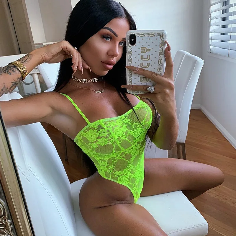 BKLD 2019 See-through Women Bodysuit Sexy Club Summer Party Sleeveless Bodycon Spaghetti Strap Neon Lace Bodysuit Women Clothes
BKLD 2019 See-through Women Bodysuit Sexy Club Summer Party Sleeveless Bodycon Spaghetti Strap Neon Lace Bodysuit Women Clothes