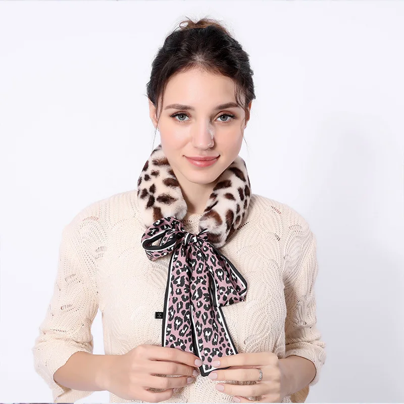 Autumn and winter new European and American hot sales Baiqi chic Leopard pattern small ribbon scarf imitation rabbit hair thick
Autumn and winter new European and American hot sales Baiqi chic Leopard pattern small ribbon scarf imitation rabbit hair thick
