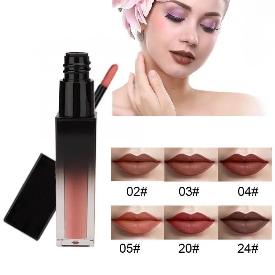 Lip Makeup Six Colors Long Lasting Matte Gloss Moisturizing Liquid Lipstick Nourishing 5.7ml Moisturizer | Красота и здоровье