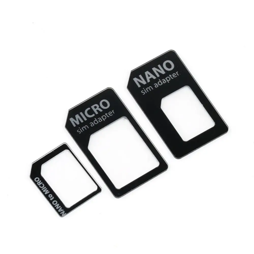 SIM MICROSIM Adaptor Adapter 3 in 1 for Nano SIM to Micro Standard for Apple for iPhone 5 5g 5th
SIM MICROSIM Adaptor Adapter 3 in 1 for Nano SIM to Micro Standard for Apple for iPhone 5 5g 5th