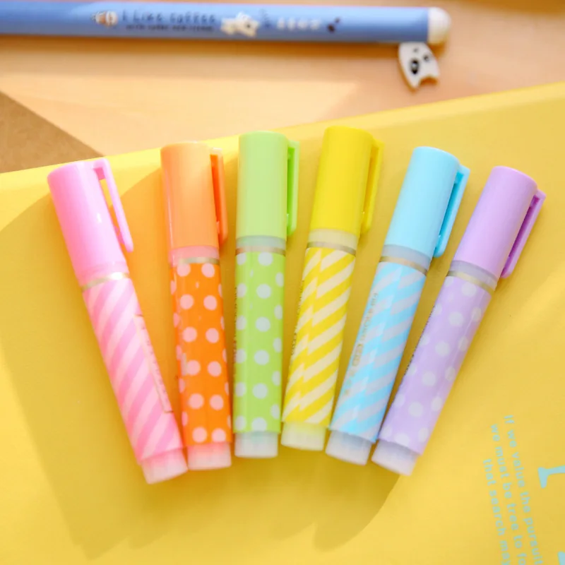 6Pcs/Set Mini Cute Dots Colorful Candy Color Highlighters Promotional Markers Kids Gift Stationery Office School Supplies
6Pcs/Set Mini Cute Dots Colorful Candy Color Highlighters Promotional Markers Kids Gift Stationery Office School Supplies