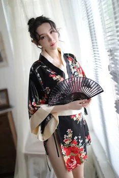 Women's Kimono Lingerie Japanese Uniform Black Red Cherry Blossom Kimono Large Bowknot Sexy Kimono Nightdress
Women's Kimono Lingerie Japanese Uniform Black Red Cherry Blossom Kimono Large Bowknot Sexy Kimono Nightdress