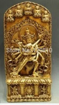19"Tibet Buddhism Old Purple Bronze 24K Gold Carved 1000 Hands Buddha Kan Statue
19"Tibet Buddhism Old Purple Bronze 24K Gold Carved 1000 Hands Buddha Kan Statue