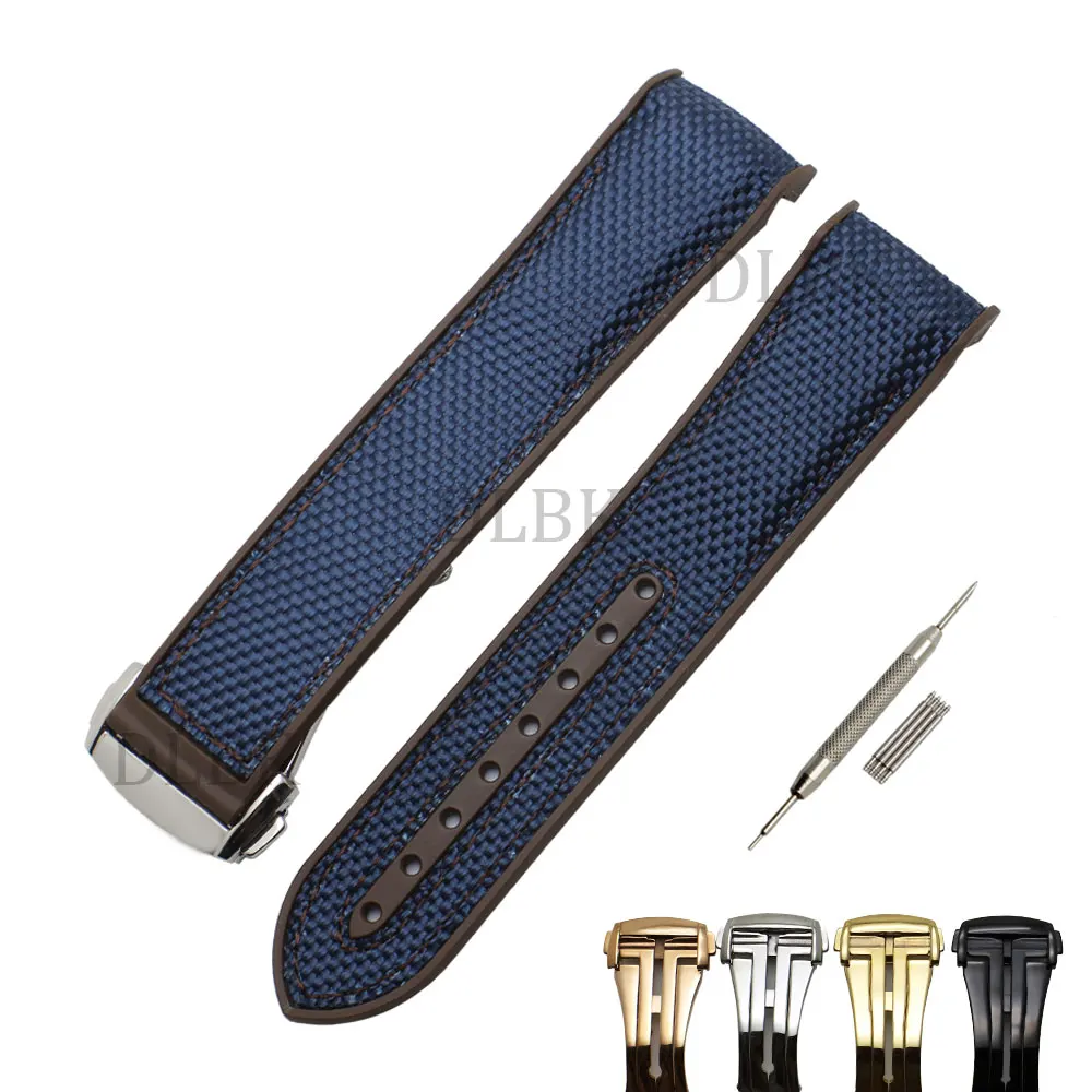 22mm Brown Waterproof Diving Silicone Rubber Suture Blue Tarpaulin Watch Band Strap Stainless Steel Buckle for Seamaster Ocean
22mm Brown Waterproof Diving Silicone Rubber Suture Blue Tarpaulin Watch Band Strap Stainless Steel Buckle for Seamaster Ocean