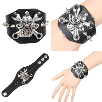 Punk Hyperbole Wide Leather Wristbands Bracelet Non-Mainstream Anime Kill Rock And Roll Skeleton Scalp Hand Catenary Props
Punk Hyperbole Wide Leather Wristbands Bracelet Non-Mainstream Anime Kill Rock And Roll Skeleton Scalp Hand Catenary Props