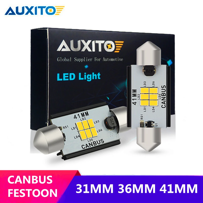 AUXITO 2PCS C5W led CANBUS bulb 12V Festoon 31mm 36mm 41mm c5w c10w Reading Lamp Car Interior Light 3020 SMD White Error Free
AUXITO 2PCS C5W led CANBUS bulb 12V Festoon 31mm 36mm 41mm c5w c10w Reading Lamp Car Interior Light 3020 SMD White Error Free