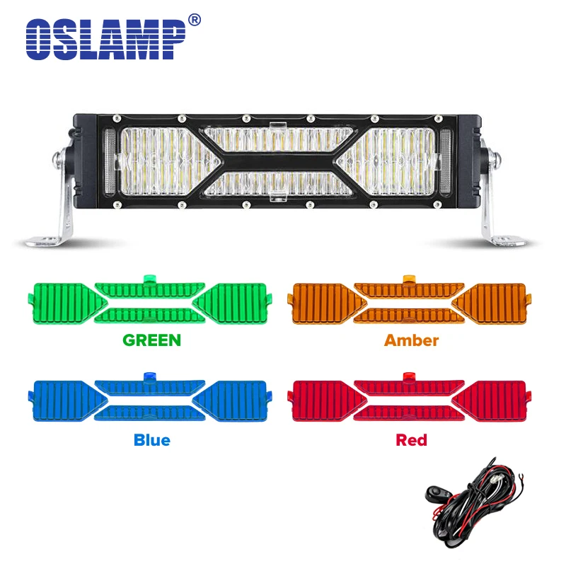 Oslamp 12" 100W CREE Chips LED Work Light Bar Combo Beam Led Bar Light Offroad Driving Lamp for Truck SUV 4X4 4WD ATV 12v 24v