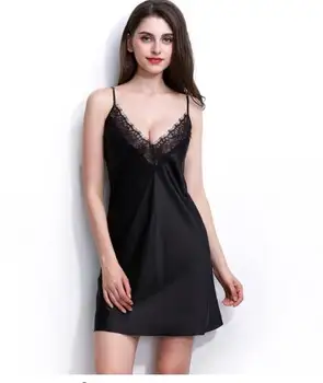 New arrivals silk nightgowns women Sexy Spaghetti Strap sleepdress Solid SATIN nightdress nightie Summer style pink white black
New arrivals silk nightgowns women Sexy Spaghetti Strap sleepdress Solid SATIN nightdress nightie Summer style pink white black