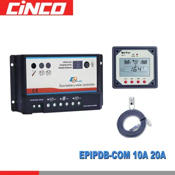 EPSOLAR Dual Duo Two Battery Solar Charge Controller EPIPDB-COM 10A 20A 12V 24V Regulators MT-1 meter LCD RTS150R47KA
EPSOLAR Dual Duo Two Battery Solar Charge Controller EPIPDB-COM 10A 20A 12V 24V Regulators MT-1 meter LCD RTS150R47KA