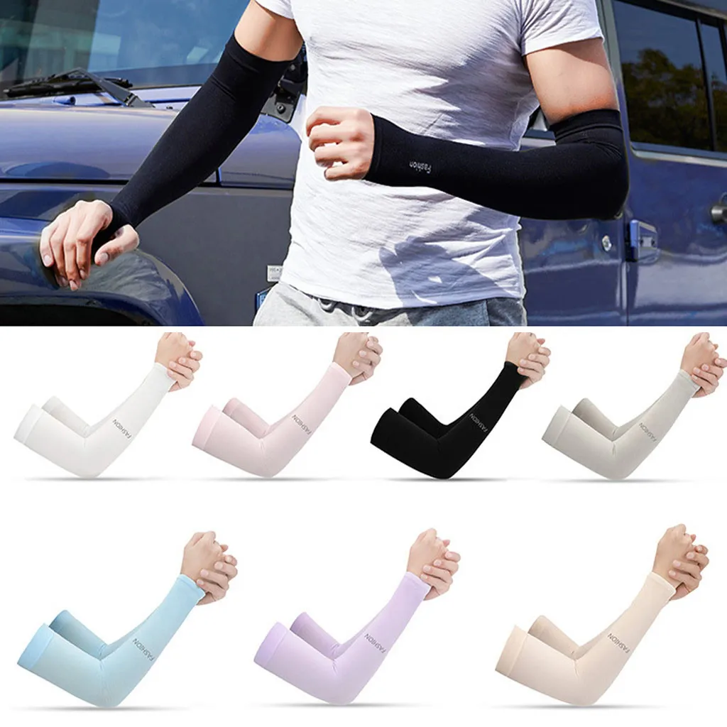 1PC Sport Arm Sleeves UV Sun Protect Anti-slip Basketball Armband Tattoo Cover