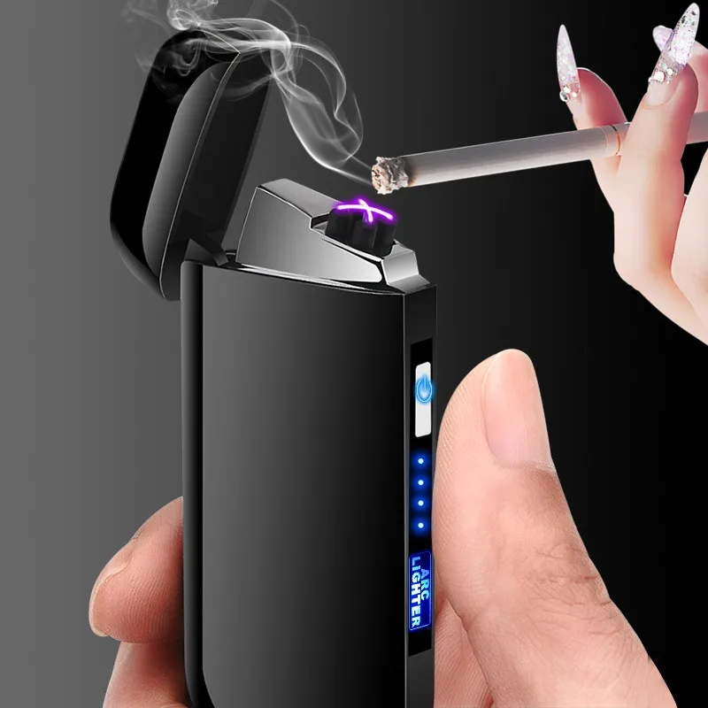 Usb Electronic Cigar Lighter Flameless Plasma Dual Arc Metal Lighter Rechargeable Cigarette Lighter Personalized Logo Printing
Usb Electronic Cigar Lighter Flameless Plasma Dual Arc Metal Lighter Rechargeable Cigarette Lighter Personalized Logo Printing