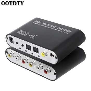 OOTDTY Digital DTS AC3 Optical To Analog 5.1CH Surround Audio Sound Decoder Coaxial To 6RCA
OOTDTY Digital DTS AC3 Optical To Analog 5.1CH Surround Audio Sound Decoder Coaxial To 6RCA
