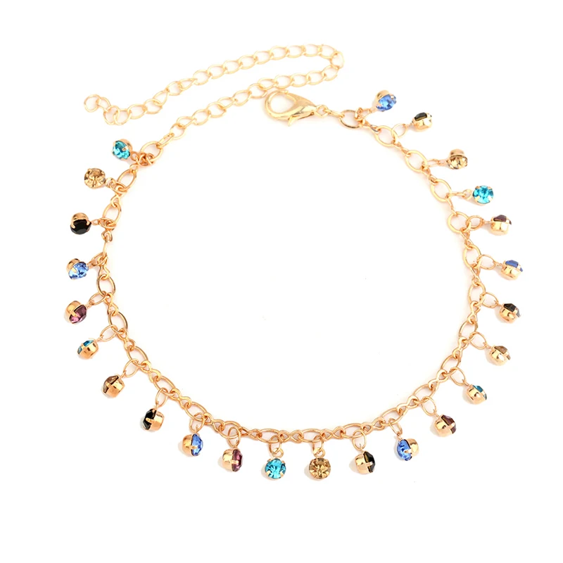 1 PCS Women's Rhinestone Crystal Adjustable Anklet Bracelet Fashion boho Simple Jewelry Tassel Anklet 2019 Newest enkelbandje
1 PCS Women's Rhinestone Crystal Adjustable Anklet Bracelet Fashion boho Simple Jewelry Tassel Anklet 2019 Newest enkelbandje