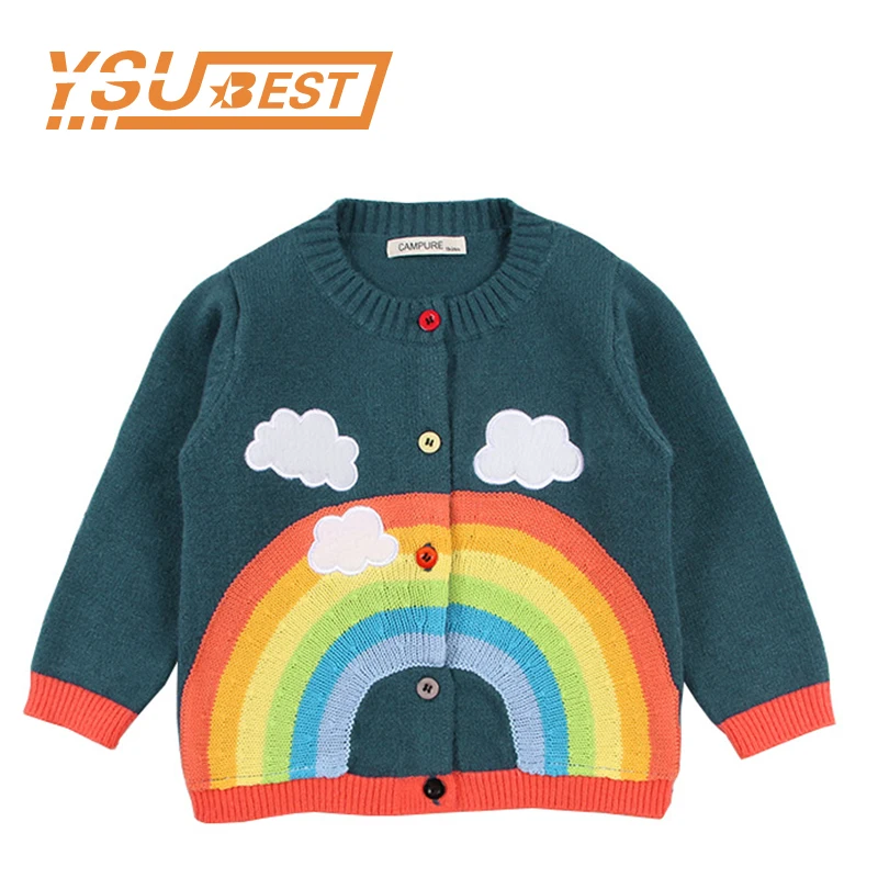 Baby Girls Rainbow Clouds Sweater Coats New 2018 Spring Autumn Kids Clothing Knitting Cardigan Long Sleeve Children Tops Jackets
Baby Girls Rainbow Clouds Sweater Coats New 2018 Spring Autumn Kids Clothing Knitting Cardigan Long Sleeve Children Tops Jackets