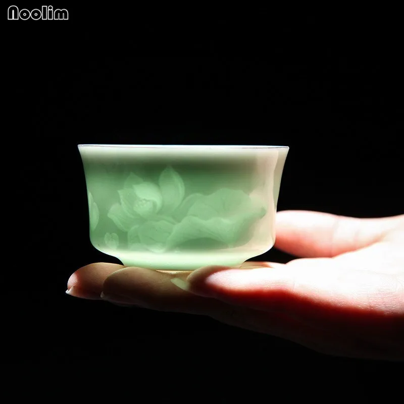 NOOLIM 1PC 80ml Hand-carved Lotus Dragon Teacup Ceramic Jingdezhen Tea Set Celadon Kungfu Tea Cups Drinkware Accessories
NOOLIM 1PC 80ml Hand-carved Lotus Dragon Teacup Ceramic Jingdezhen Tea Set Celadon Kungfu Tea Cups Drinkware Accessories