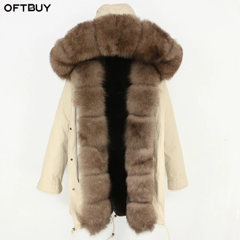OFTBUY 2019 Real Fur Coat Winter Jacket Women Long Parka Natural Fox Fur Collar Thick Warm Brand Luxury Detachable Streetwear
OFTBUY 2019 Real Fur Coat Winter Jacket Women Long Parka Natural Fox Fur Collar Thick Warm Brand Luxury Detachable Streetwear