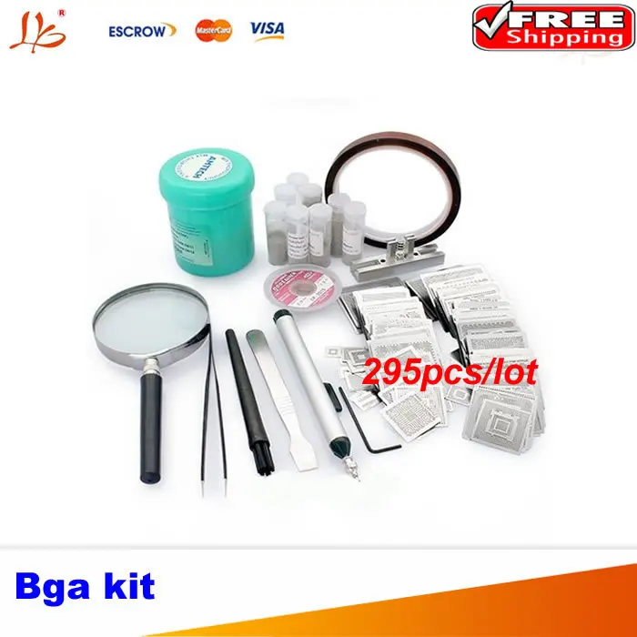 295pcs Directly Heated BGA Stencil Reballing Full Kit For Smartphone + Laptop + Desktop + RAM + XBOX/PS3/WII/PSP GPU CPU
295pcs Directly Heated BGA Stencil Reballing Full Kit For Smartphone + Laptop + Desktop + RAM + XBOX/PS3/WII/PSP GPU CPU