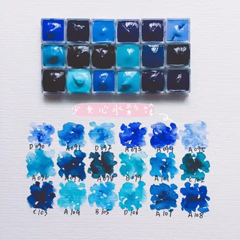 Handmade Holbein from Japan blue color full color 18 color blue sea star background watercolor pigment dispensing disc 0.5ml 1ml
Handmade Holbein from Japan blue color full color 18 color blue sea star background watercolor pigment dispensing disc 0.5ml 1ml