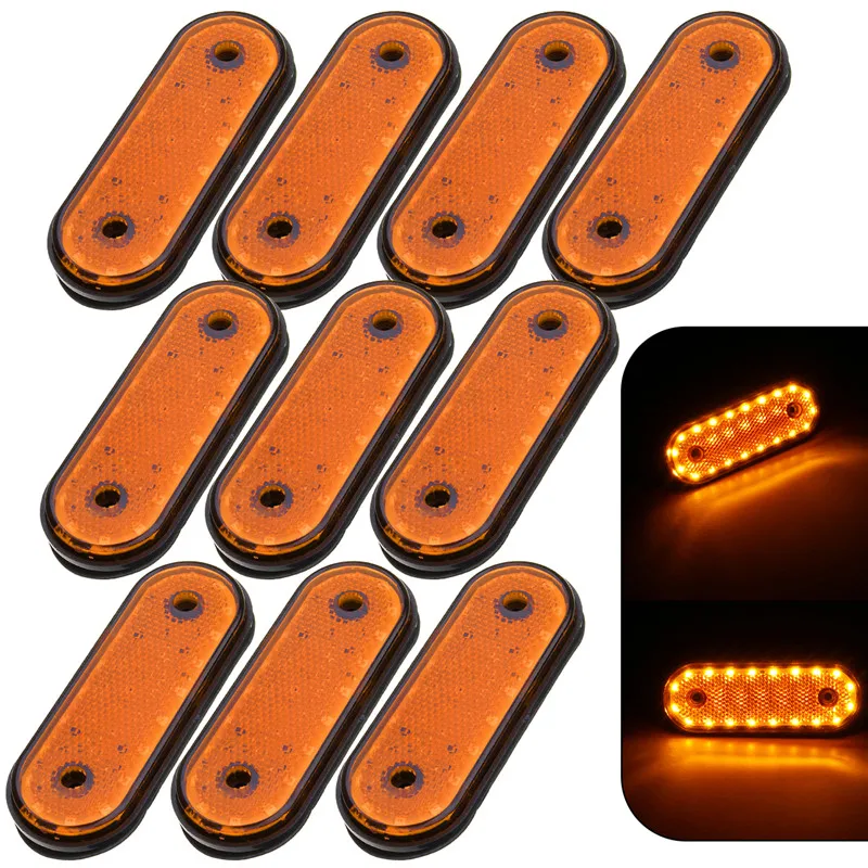 10Pcs LED Car Side Marker Lights Clearance Lamp for 24V Truck RV Trailer Pickup Red Yellow White
10Pcs LED Car Side Marker Lights Clearance Lamp for 24V Truck RV Trailer Pickup Red Yellow White