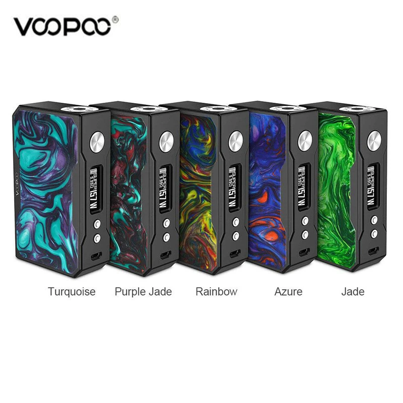 Original VOOPOO Drag 157 Black Resin Box Mod Uforce U2/U4/U6/U8 Atomizer E-Cigarette 157W TC Box MOD Vapor Vape Drag Kit
Original VOOPOO Drag 157 Black Resin Box Mod Uforce U2/U4/U6/U8 Atomizer E-Cigarette 157W TC Box MOD Vapor Vape Drag Kit