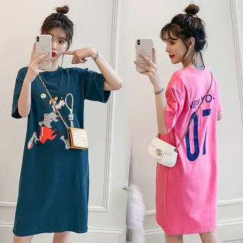 2019 summer new maternity dress large size loose wear pregnant women dress Korean fashion cartoon print pregnancy skirt
2019 summer new maternity dress large size loose wear pregnant women dress Korean fashion cartoon print pregnancy skirt