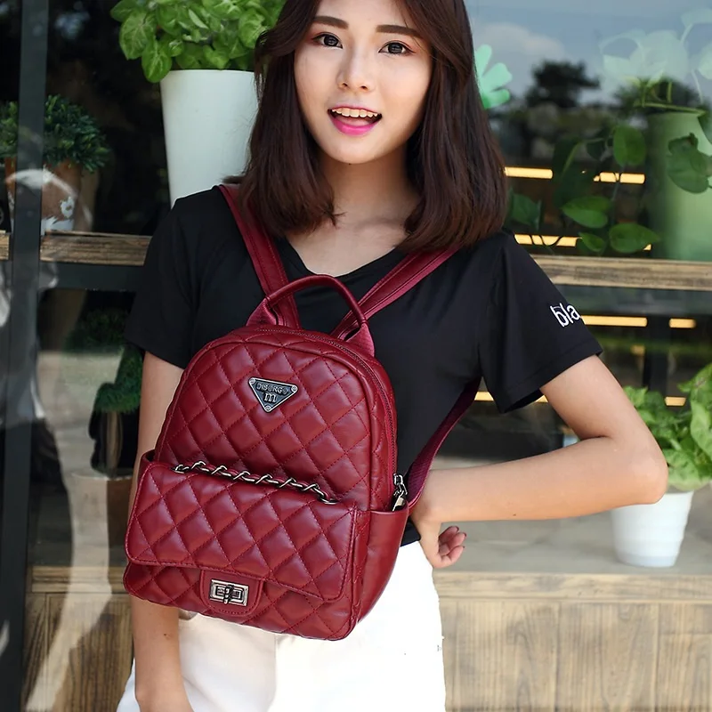 Luxury Brand Designer Women Backpack PU Leather Diamond Lattice School Bag for Adolescent Girl Antitheft Shoulder Bag Travel Bag
Luxury Brand Designer Women Backpack PU Leather Diamond Lattice School Bag for Adolescent Girl Antitheft Shoulder Bag Travel Bag