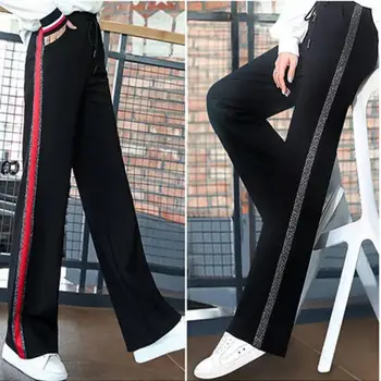 Korean High Waist Pants Summer Loose Wide Leg Pants Casual Side Stripe Sweatpants Femme Trousers Streetwear Pantalon Joggers
Korean High Waist Pants Summer Loose Wide Leg Pants Casual Side Stripe Sweatpants Femme Trousers Streetwear Pantalon Joggers