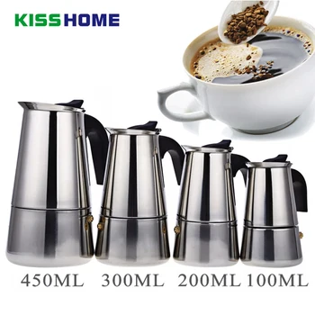 Stainless Steel Italy Coffee Moka Pot Large Capacity Household Espresso Coffee Maker Machine Accessories For 2-12 Cup Kitchen
Stainless Steel Italy Coffee Moka Pot Large Capacity Household Espresso Coffee Maker Machine Accessories For 2-12 Cup Kitchen