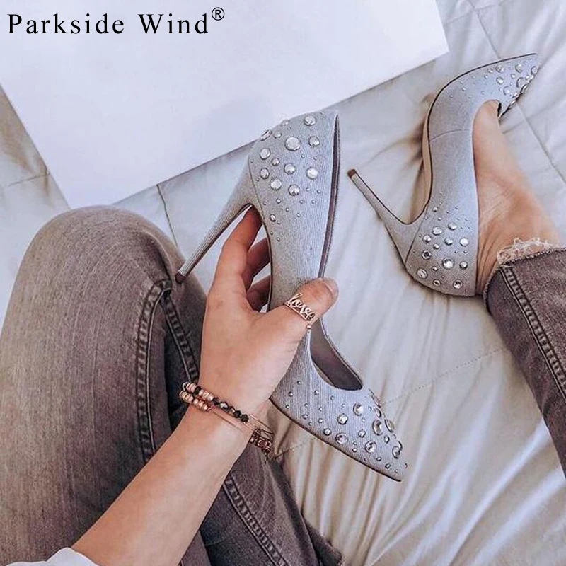 Parkside Wind Denim High Heels Women Shoes Slip-on Rhinestone Point Toe Thin Heels Plus Size36-43 Wedding Women Pumps XWC1859-45
Parkside Wind Denim High Heels Women Shoes Slip-on Rhinestone Point Toe Thin Heels Plus Size36-43 Wedding Women Pumps XWC1859-45