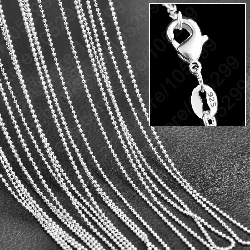Popular Beads Chain Necklace, 10pcs Lot Cheap Wholesale Genuine 925 Sterling Silver Woman Girls Jewelry Necklace 18 Inch
Popular Beads Chain Necklace, 10pcs Lot Cheap Wholesale Genuine 925 Sterling Silver Woman Girls Jewelry Necklace 18 Inch