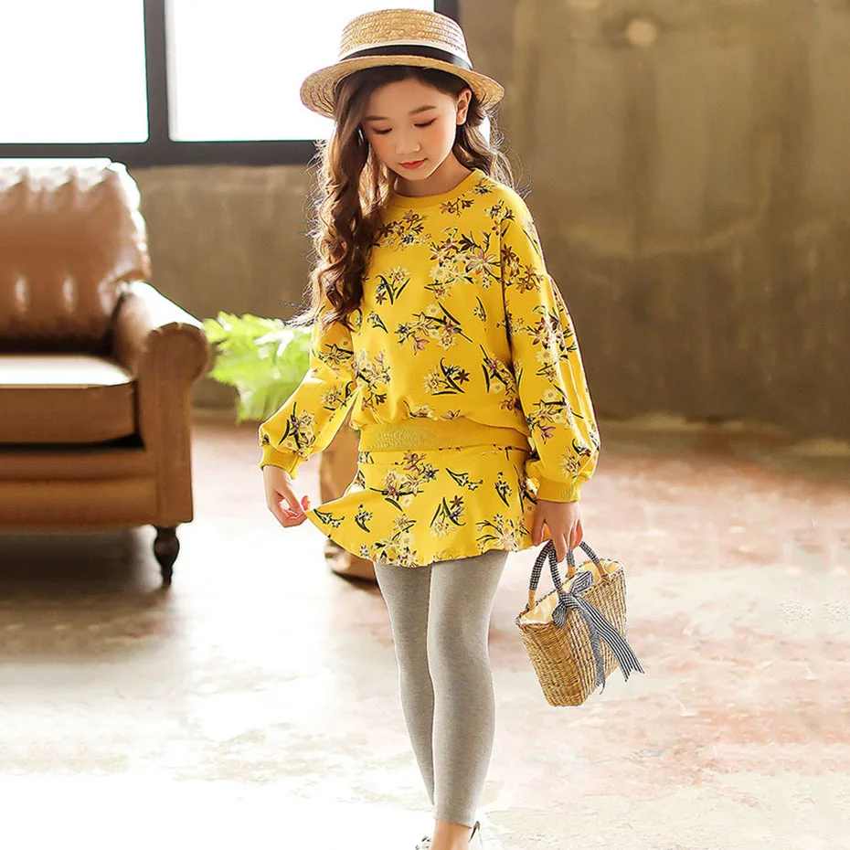 Spring Clothing Set For Girls Long Sleeve Girls Costumes Floral Child Clothes 6 8 12 Years Casual Teen Kids Clothing Autumn
Spring Clothing Set For Girls Long Sleeve Girls Costumes Floral Child Clothes 6 8 12 Years Casual Teen Kids Clothing Autumn