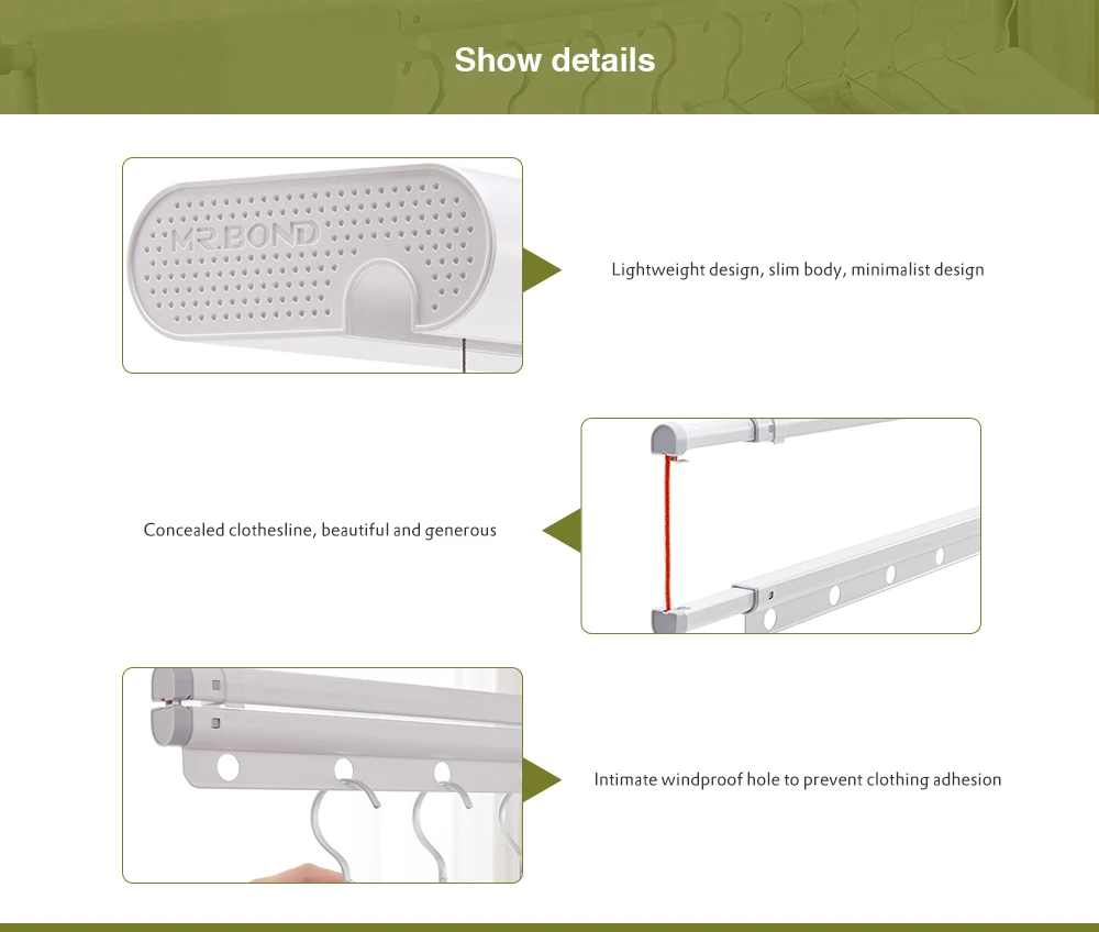 MR BOND Compact Smart Dryer Telescopic Clothes Drying Rack from Xiaomi Youpin MR BOND Compact Smart Dryer Telescopic Clothes Drying Rack from Xiaomi Youpin