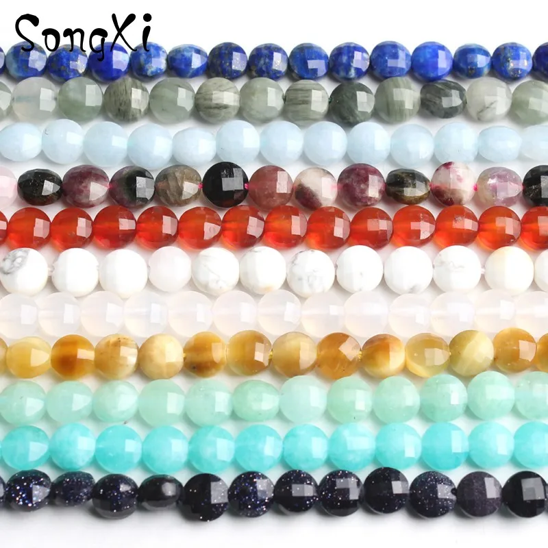 6*6mm 15'' Faceted Aquamarines Jaspers Agates For Jewelry Making Flat Round Loose Spacer Stone Beads DIY Bracelet Necklace
6*6mm 15'' Faceted Aquamarines Jaspers Agates For Jewelry Making Flat Round Loose Spacer Stone Beads DIY Bracelet Necklace