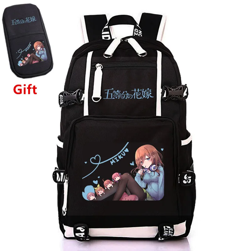 2019 New The Quintessential Quintuplets Nakano Miku Cosplay Women Backpack Canvas School Bags for Teenage Girls Laptop Backpack
2019 New The Quintessential Quintuplets Nakano Miku Cosplay Women Backpack Canvas School Bags for Teenage Girls Laptop Backpack