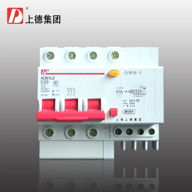 Group of three-phase four-wire on/switch/circuit breaker/residual current protector DZ47LE-63/3P+N 20A
Group of three-phase four-wire on/switch/circuit breaker/residual current protector DZ47LE-63/3P+N 20A
