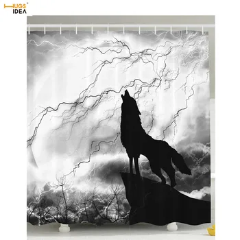 HUGSIDEA Black Wolf Silhouette Bath Shower Curtains Creative Design Decor Home Bathroom Curtain Washable Polyester Waterproof
HUGSIDEA Black Wolf Silhouette Bath Shower Curtains Creative Design Decor Home Bathroom Curtain Washable Polyester Waterproof