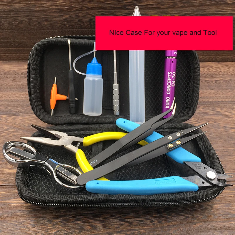 Electronic cigarette Vapor Bag VS UD Bag VGOD Bag Coil Master DIY Bag For Pliers Tweezers Cotton Vape Pen etc
Electronic cigarette Vapor Bag VS UD Bag VGOD Bag Coil Master DIY Bag For Pliers Tweezers Cotton Vape Pen etc